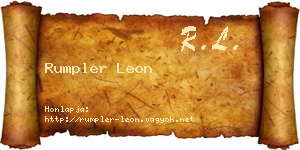 Rumpler Leon névjegykártya